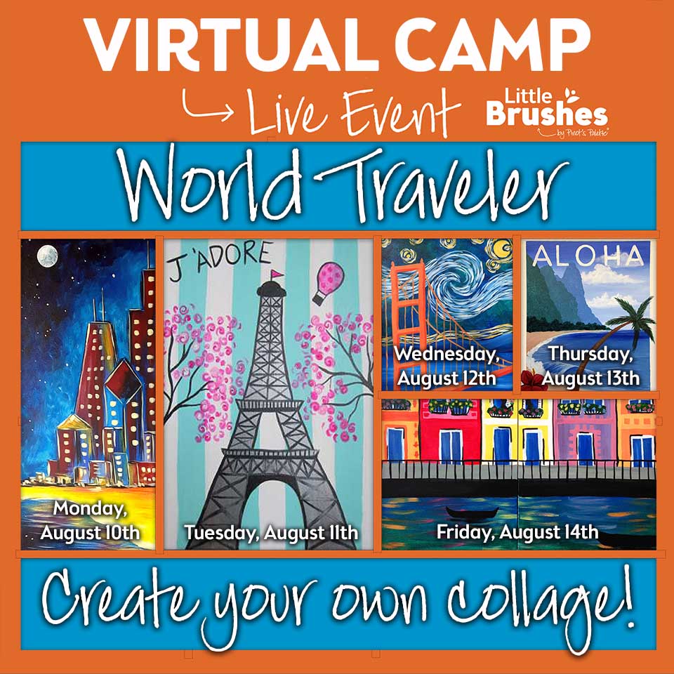 FULL WEEK OF VIRTUAL PAINTING CAMP! ALL MATERIALS INCLUDED FOR CURBSIDE PICKUP